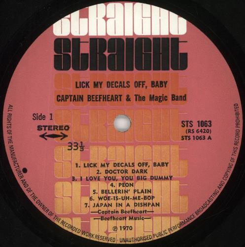 Captain Beefheart & Magic Band Lick My Decals Off, Baby - EX vinyl LP album (LP record) UK CPTLPLI739726