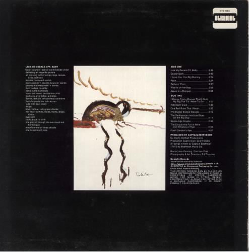Captain Beefheart & Magic Band Lick My Decals Off, Baby - EX vinyl LP album (LP record) UK CPTLPLI739726