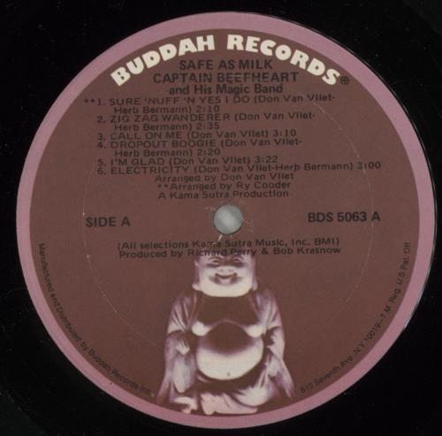 Captain Beefheart & Magic Band Safe As Milk - Opened shrink vinyl LP album (LP record) US CPTLPSA871916