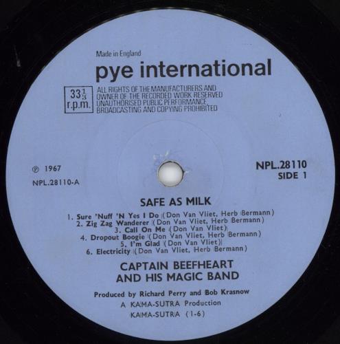Captain Beefheart & Magic Band Safe As Milk vinyl LP album (LP record) UK CPTLPSA252333