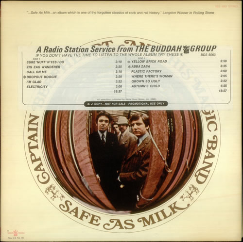 Captain Beefheart & Magic Band Safe As Milk vinyl LP album (LP record) US CPTLPSA549862