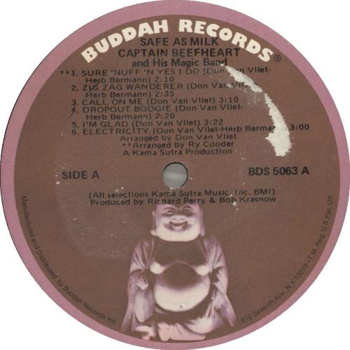Captain Beefheart & Magic Band Safe As Milk vinyl LP album (LP record) US CPTLPSA718930