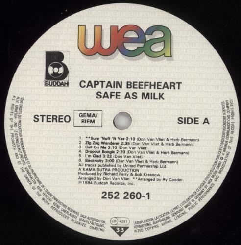 Captain Beefheart & Magic Band Safe As Milk vinyl LP album (LP record) German CPTLPSA765620
