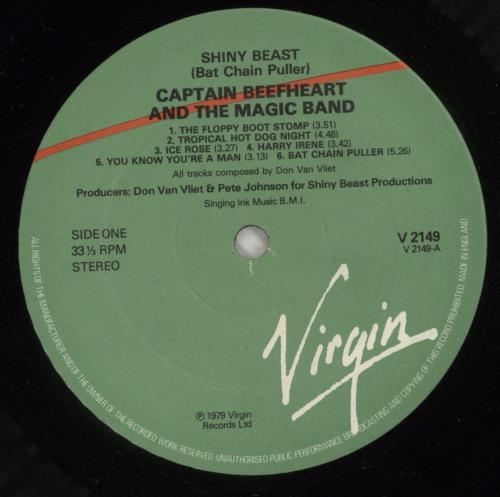 Captain Beefheart & Magic Band Shiny Beast (Bat Chain Puller) + Inner vinyl LP album (LP record) UK CPTLPSH874266