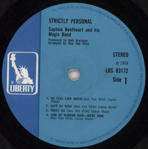 Captain Beefheart & Magic Band Strictly Personal - 1st - VG vinyl LP album (LP record) UK CPTLPST849584