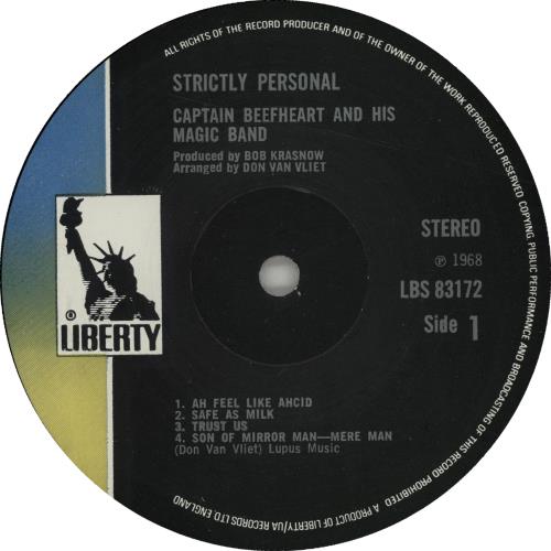 Captain Beefheart & Magic Band Strictly Personal - 2nd vinyl LP album (LP record) UK CPTLPST279028