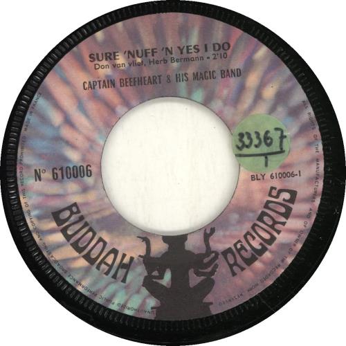 Captain Beefheart & Magic Band Sure 'Nuff 'N Yes I Do 7" vinyl single (7 inch record / 45) French CPT07SU697415