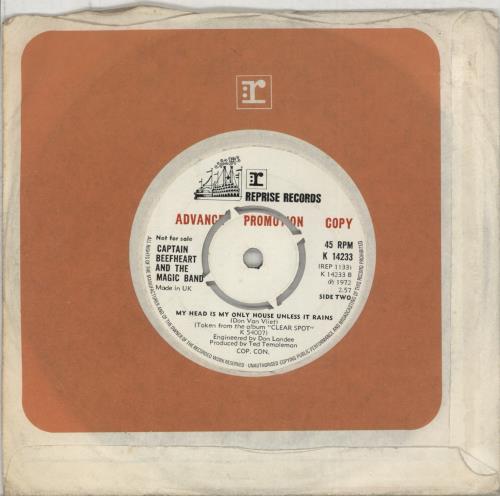 Captain Beefheart & Magic Band Too Much Time 7" vinyl single (7 inch record / 45) UK CPT07TO115971