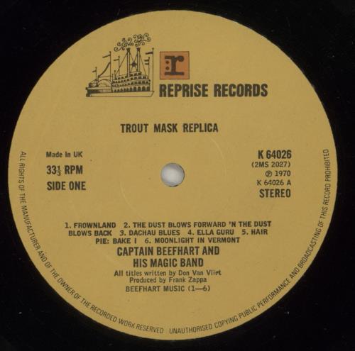 Captain Beefheart & Magic Band Trout Mask Replica - VG 2-LP vinyl record set (Double LP Album) UK CPT2LTR886839