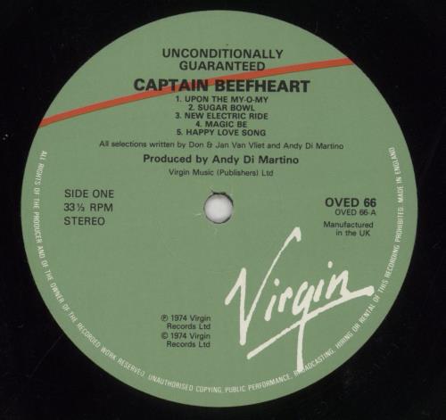 Captain Beefheart & Magic Band Unconditionally Guaranteed vinyl LP album (LP record) UK CPTLPUN693795