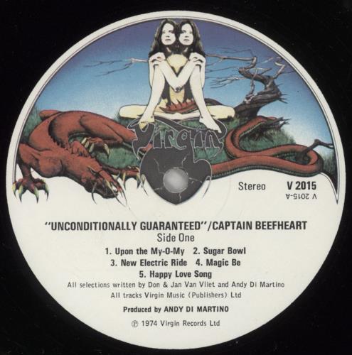 Captain Beefheart & Magic Band Unconditionally Guaranteed vinyl LP album (LP record) UK CPTLPUN753086