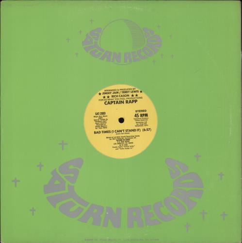 Captain Rapp Bad Times (I Can't Stand It) 12" vinyl single (12 inch record / Maxi-single) US ZCP12BA715785