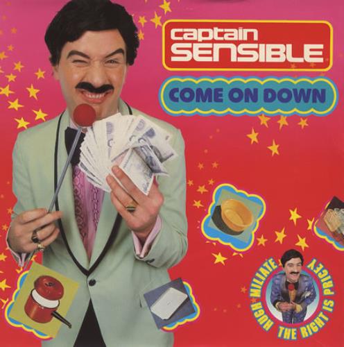 Captain Sensible Come On Down 7" vinyl single (7 inch record / 45) UK CSE07CO101467