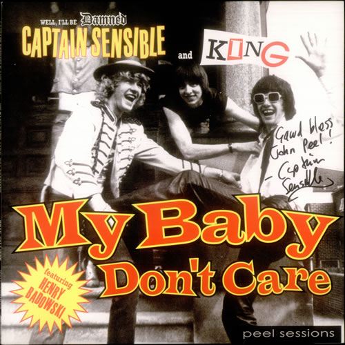 Captain Sensible My Baby Don't Care - Autographed 10" vinyl single (10 inch record) UK CSE10MY542334
