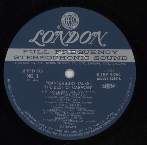 Caravan Canterbury Tales The Best Of Caravan vinyl LP album (LP record) Japanese CAVLPCA361939