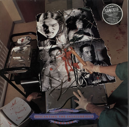 Carcass Necroticism  Descanting The Insalubrious + postcards vinyl LP album (LP record) UK CU5LPNE581723