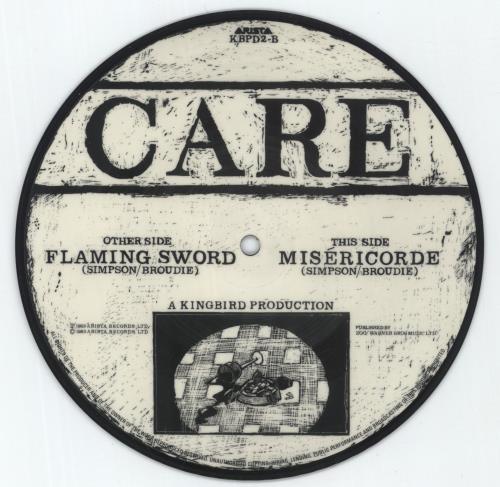 Care Flaming Sword 7" vinyl picture disc (7 inch picture disc single) UK C-E7PFL54359