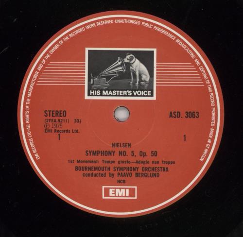 Carl Nielsen Symphony No. 5 vinyl LP album (LP record) UK C52LPSY867590