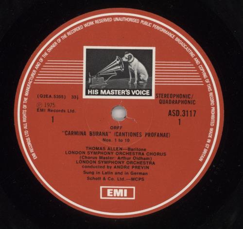 Carl Orff Carmina Burana - Quad vinyl LP album (LP record) UK OB6LPCA484483