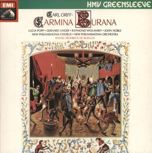 Carl Orff Carmina Burana vinyl LP album (LP record) UK OB6LPCA723969