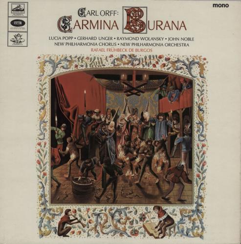 Carl Orff Carmina Burana vinyl LP album (LP record) UK OB6LPCA758484