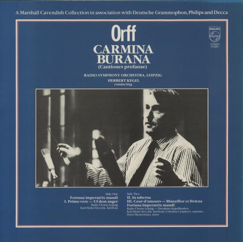 Carl Orff Carmina Burana vinyl LP album (LP record) UK OB6LPCA876087