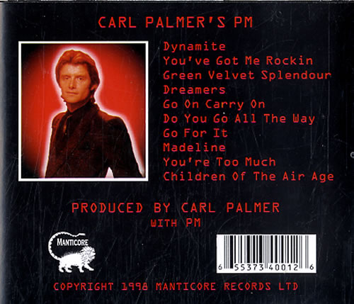 Carl Palmer 1:PM CD album (CDLP) UK C/PCDPM619516