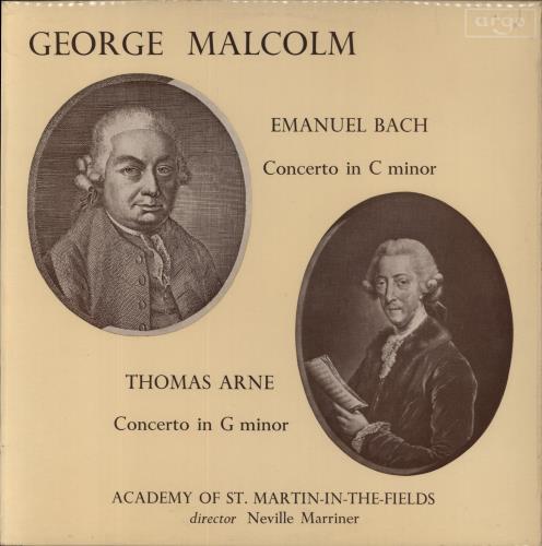 Carl Philipp Emanuel Bach Bach: Concerto In C Minor / Concerto In G Minor vinyl LP album (LP record) UK C4NLPBA853003