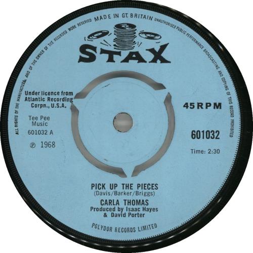 Carla Thomas Pick Up The Pieces 7" vinyl single (7 inch record / 45) UK CT-07PI700544