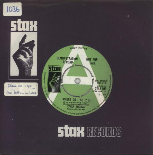 Carla Thomas Where Do I Go / I've Fallen In Love 7" vinyl single (7 inch record / 45) UK CT-07WH870074