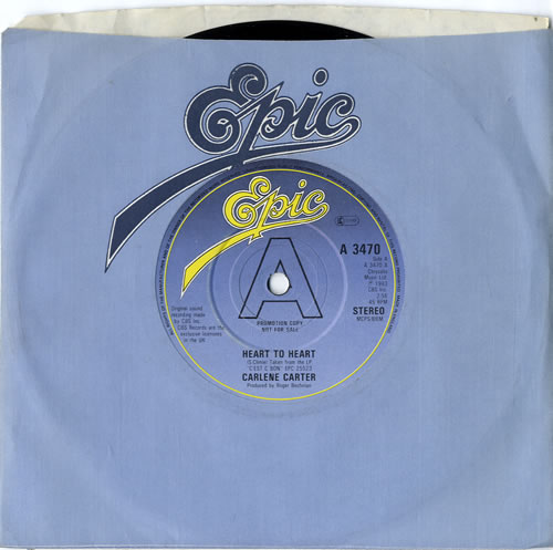 Carlene Carter Heart To Heart 7" vinyl single (7 inch record / 45) UK CLC07HE614921