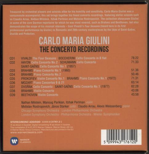 Carlo Maria Giulini The Concerto Recordings CD Album Box Set UK IZSDXTH885045
