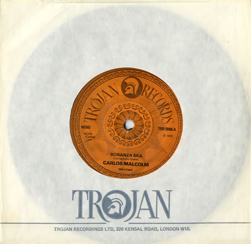 Carlos Malcolm Bonanza Ska 7" vinyl single (7 inch record / 45) UK CM507BO554983
