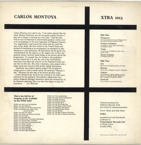 Carlos Montoya Carlos Montoya vinyl LP album (LP record) UK F6TLPCA694559