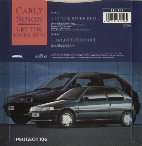 Carly Simon Let The River Run 7" vinyl single (7 inch record / 45) UK CAL07LE102835