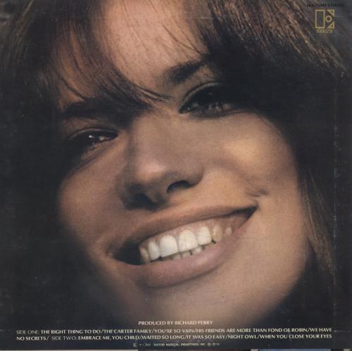 Carly Simon No Secrets vinyl LP album (LP record) Japanese CALLPNO884401