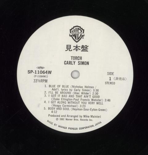 Carly Simon Torch vinyl LP album (LP record) Japanese CALLPTO174453