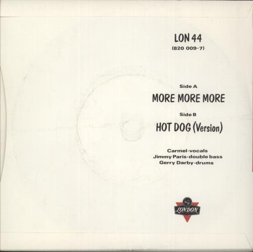 Carmel More More More 7" vinyl single (7 inch record / 45) UK EMR07MO620619