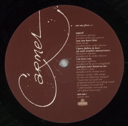 Carmel Set Me Free vinyl LP album (LP record) UK EMRLPSE543990