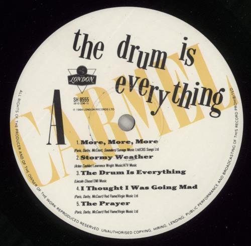 Carmel The Drum Is Everything - Hype Stickered Sleeve vinyl LP album (LP record) UK EMRLPTH445052