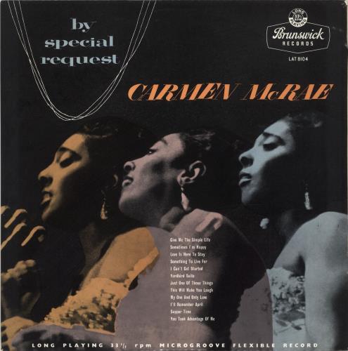 Carmen McRae By Special Request vinyl LP album (LP record) UK C-MLPBY696119