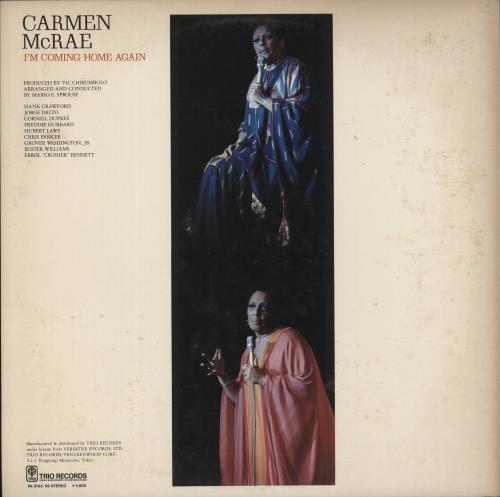 Carmen McRae I'm Coming Home Again 2-LP vinyl record set (Double LP Album) Japanese C-M2LIM884726
