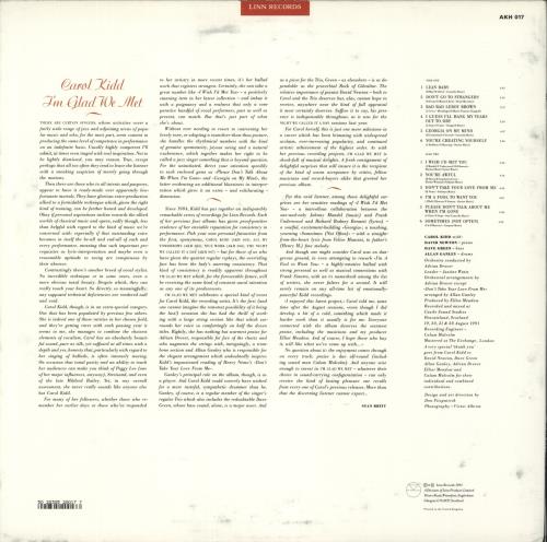 Carol Kidd I'm Glad We Met - EX vinyl LP album (LP record) UK CPQLPIM871667
