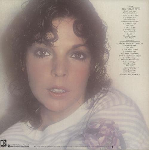 Carole Bayer Sager Carole Bayer Sager vinyl LP album (LP record) Australian CBTLPCA724730