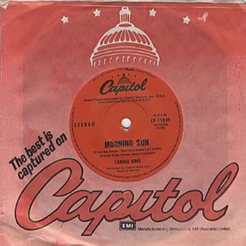 Carole King Morning Sun 7" vinyl single (7 inch record / 45) Australian CRL07MO324647