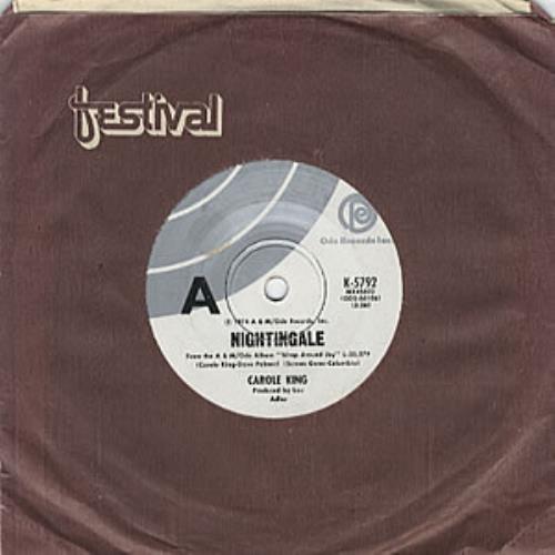 Carole King Nightingale 7" vinyl single (7 inch record / 45) Australian CRL07NI324592