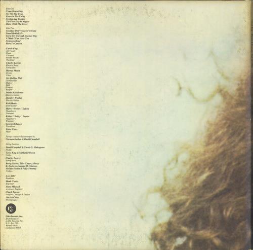 Carole King Rhymes & Reasons vinyl LP album (LP record) Canadian CRLLPRH804972