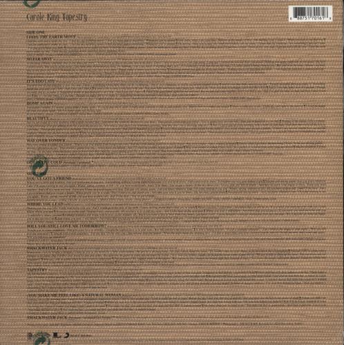 Carole King Tapestry - 180gm - Sealed vinyl LP album (LP record) UK CRLLPTA876022