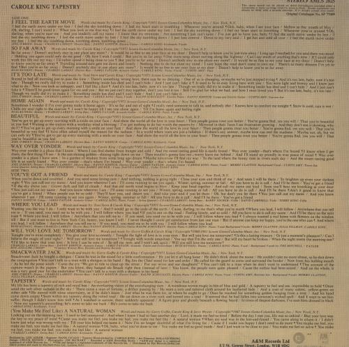 Carole King Tapestry - 2nd - Red - EX vinyl LP album (LP record) UK CRLLPTA819982