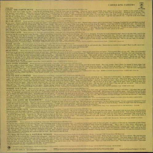 Carole King Tapestry - blue label vinyl LP album (LP record) UK CRLLPTA783501